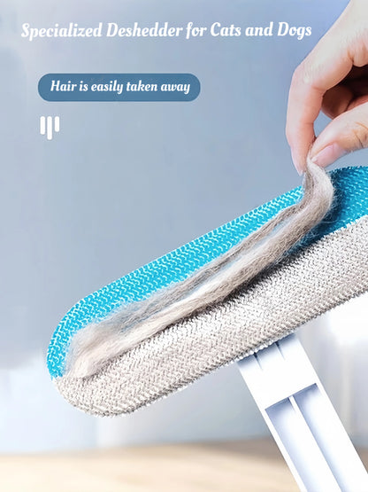 Reusable Pet Hair Removal Brush – Versatile Lint Cleaner for Dogs and Cats, Extended Handle, Washable Grooming Tool for Furniture, Clothing, Bedding, Sofas, Carpets, and Window Screens