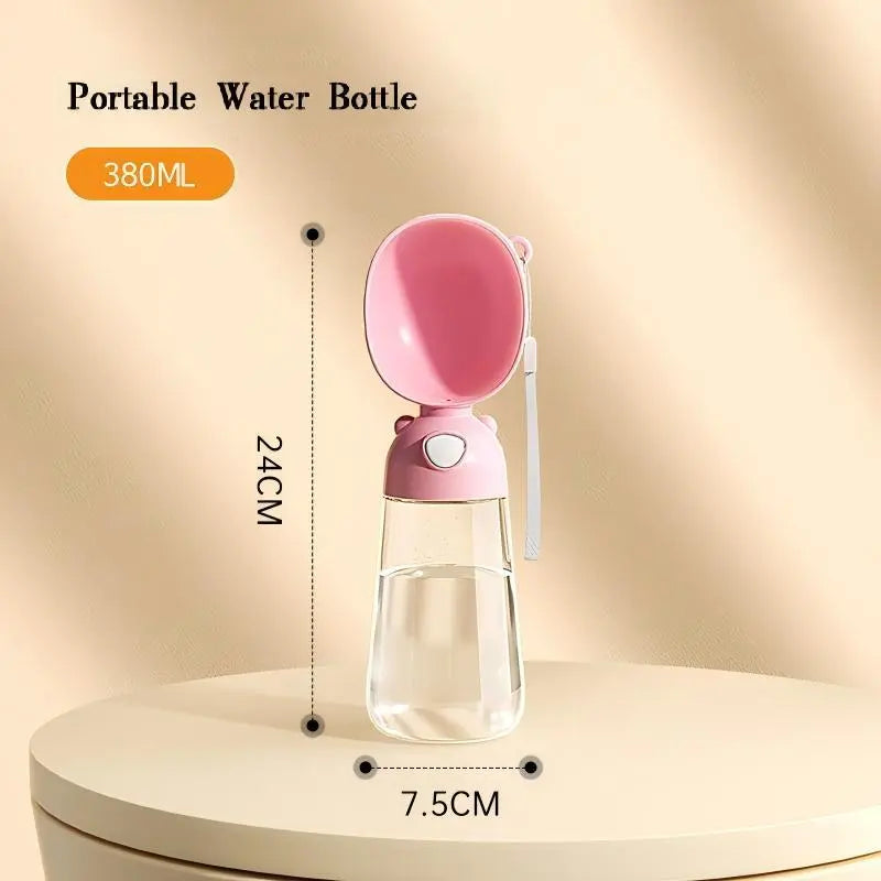 3-in-1 Portable Pet Water Bottle with Leak-Proof Storage and Integrated Poop Bag Dispenser - Perfect for Travel, Hiking, and Outdoor Walks. Easy to Disassemble and Clean, Designed for Practical Daily Use and Dry Food Feeding.