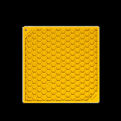 Honeycomb Non-Slip Lick Mat for Dog Enrichment and Bath Time Activities, Decorative Placemat Coasters