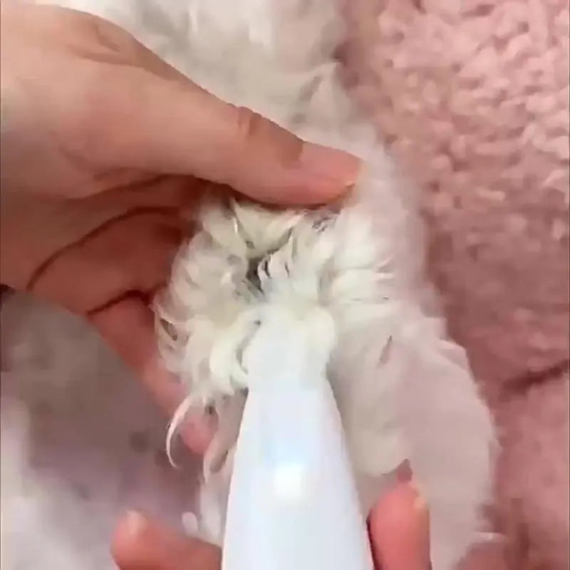 Rechargeable Pet Hair Trimmer Kit - Cordless and Quiet Grooming Clippers for Dogs and Cats with LED Light, Waterproof Design, and Low Noise Operation