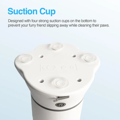 ALL for PAWS Automatic Dog Paw Cleaner - Electric Portable Paw Washer with Silicone Brush, Two Speed Settings, and Suction Cup Base