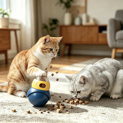 Cat and Small Dog Puzzle Food Dispensing Ball - Interactive Slow Feeder Toy for Boredom Relief and Enrichment