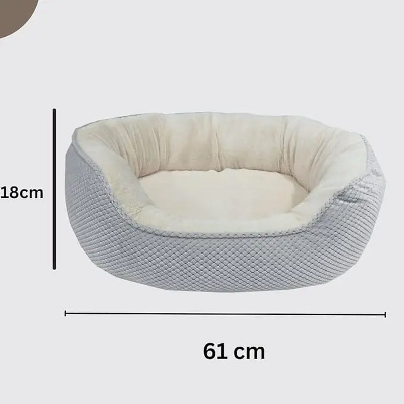 Loyalpaws Medium Orthopedic Memory Foam Pet Bed for Cats and Dogs, Washable with Non-Slip Base
