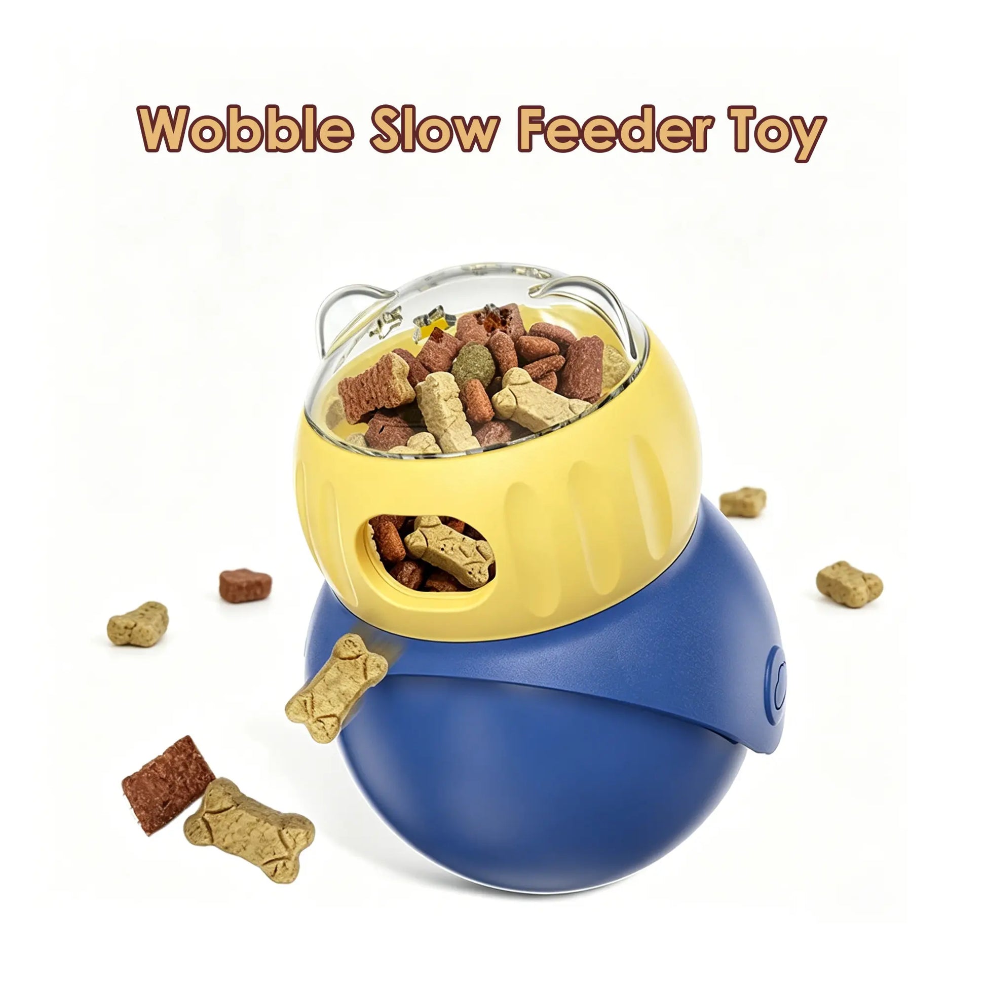 Cat and Small Dog Puzzle Food Dispensing Ball - Interactive Slow Feeder Toy for Boredom Relief and Enrichment
