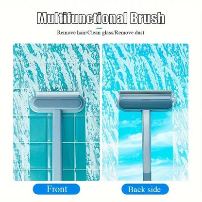Reusable Pet Hair Removal Brush – Versatile Lint Cleaner for Dogs and Cats, Extended Handle, Washable Grooming Tool for Furniture, Clothing, Bedding, Sofas, Carpets, and Window Screens