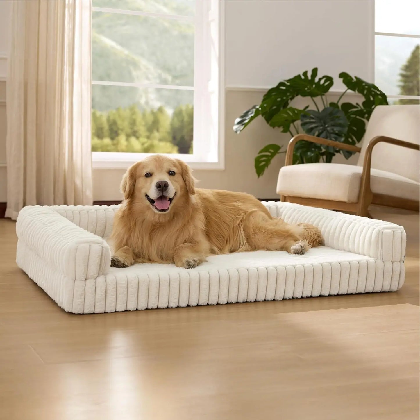 Bedsure Orthopedic Dog Bed for Extra Large Dogs - Waterproof Memory Foam with Non-Slip Base and Removable Corduroy Cover, Now Up to $20 Off