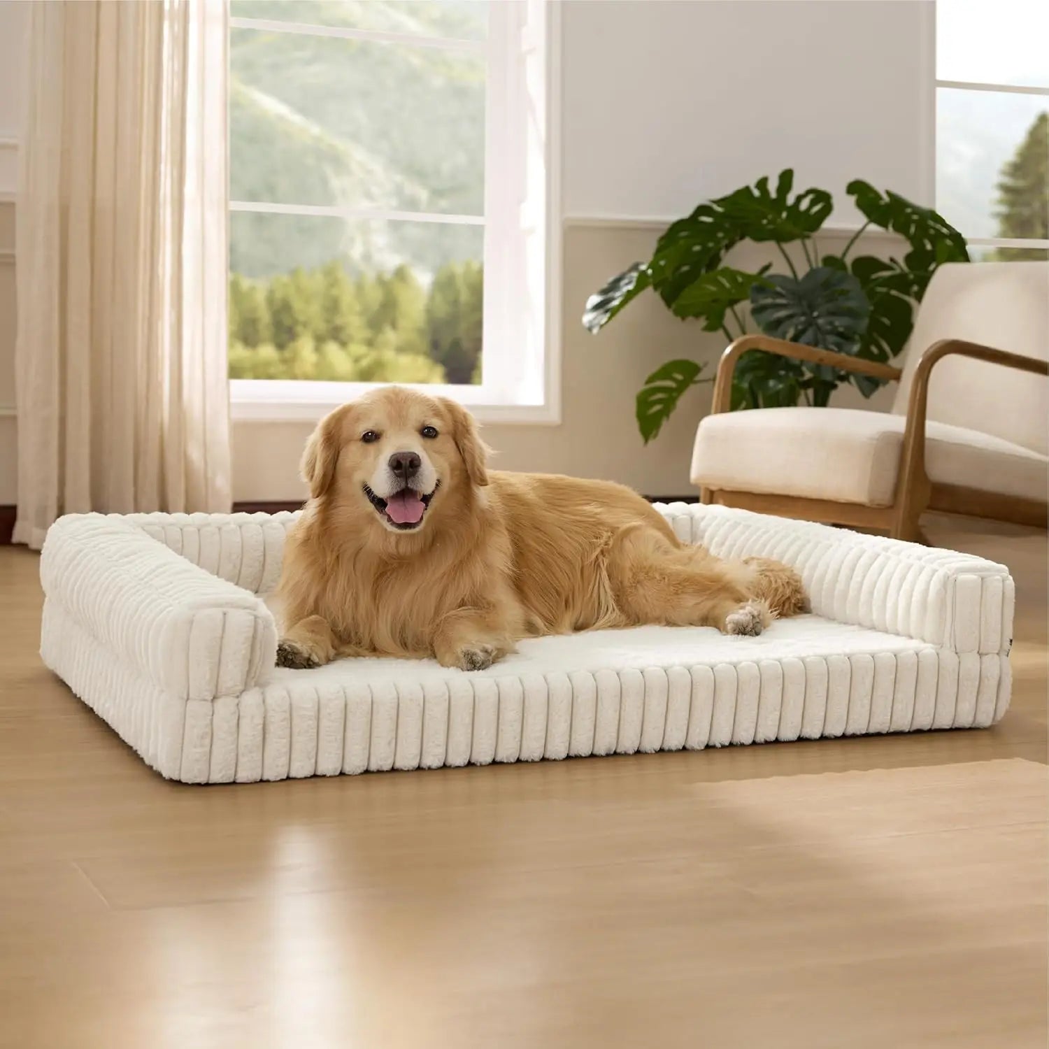 Bedsure Orthopedic Dog Bed for Extra Large Dogs - Waterproof Memory Foam with Non-Slip Base and Removable Corduroy Cover, Now Up to $20 Off