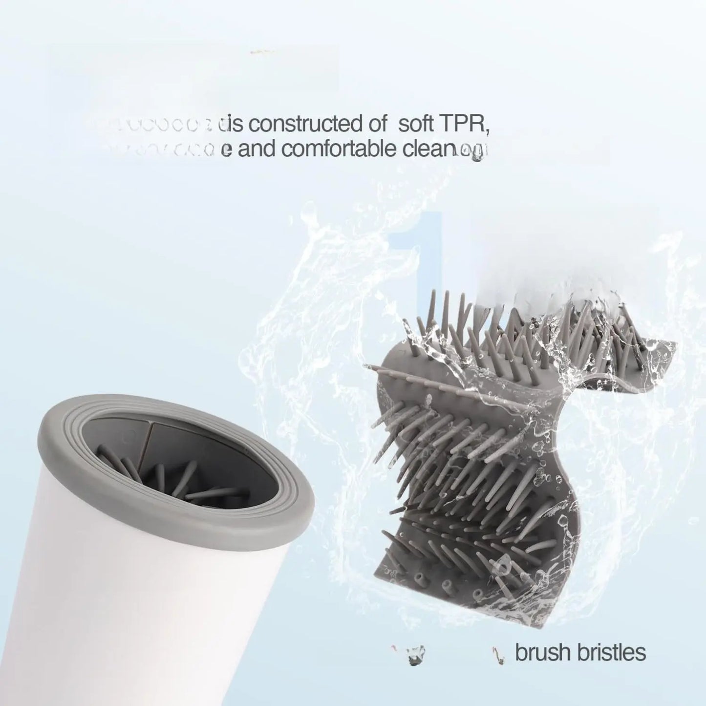 ALL for PAWS Automatic Dog Paw Cleaner - Electric Portable Paw Washer with Silicone Brush, Two Speed Settings, and Suction Cup Base
